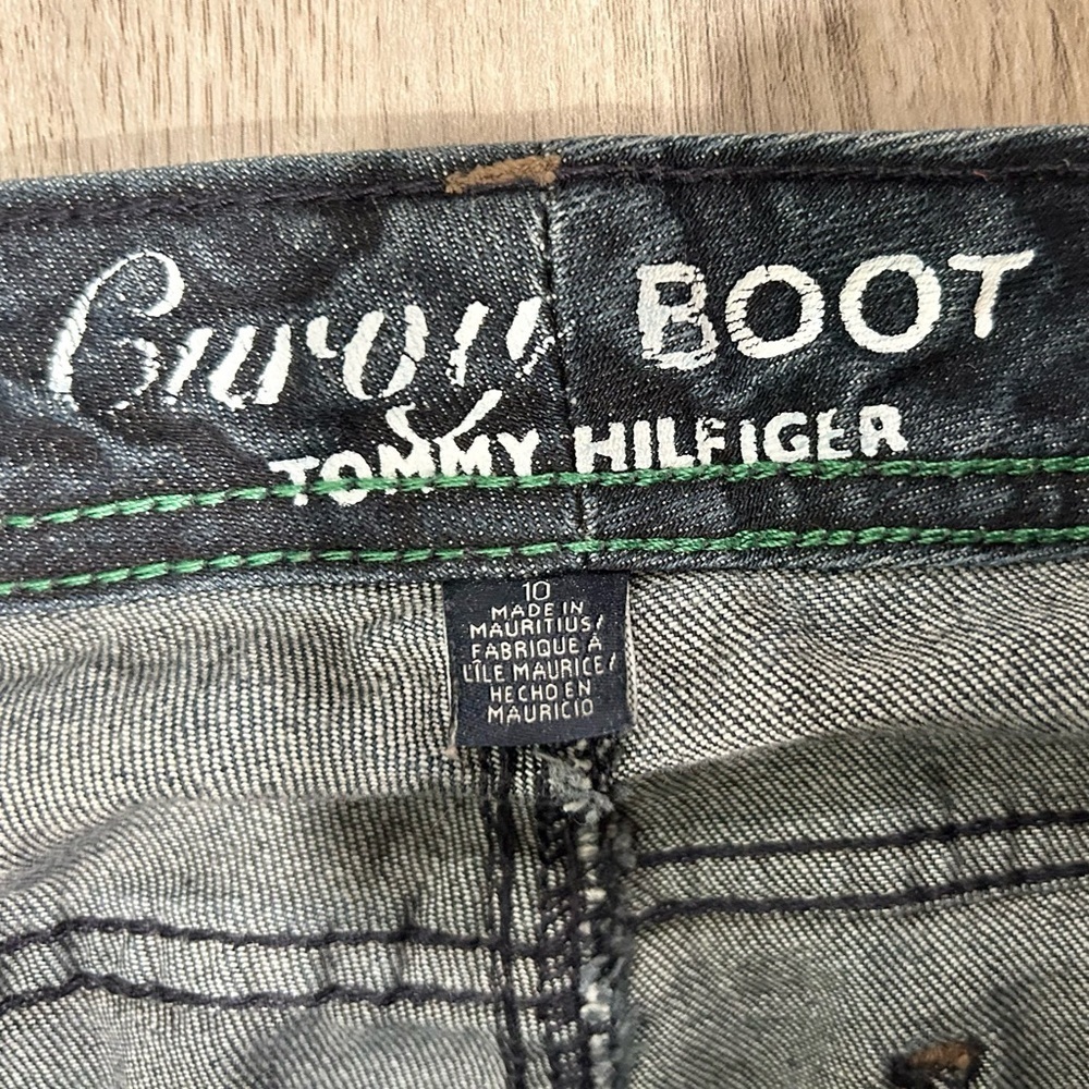 Tommy Hilfiger Curvy Boot Mid Rise Dark Wash Jeans Bootcut Stretch Denim Size 10 - Picture 2 of 12